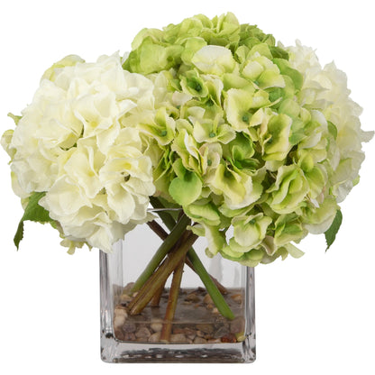 Savannah Bouquet by Uttermost in white. Made from polyester, plastic, foam, rocks, glass in a modern style.
