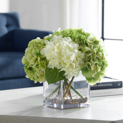Savannah Bouquet by Uttermost in white. Made from polyester, plastic, foam, rocks, glass in a modern style.