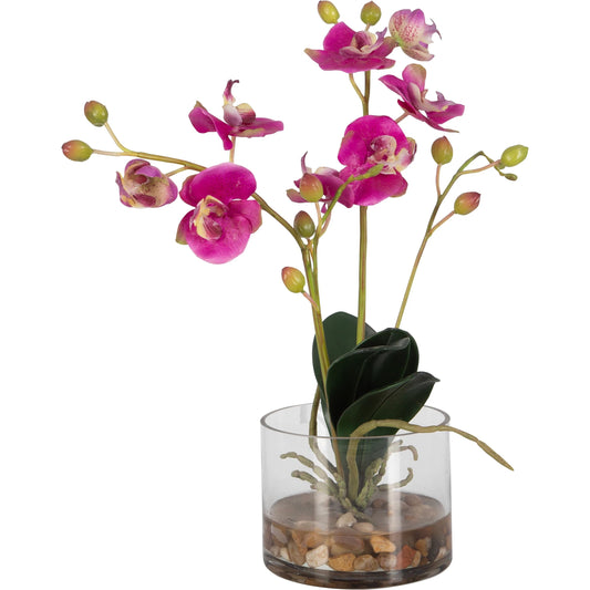 Glory Fuchsia Orchid by Uttermost. Made from polyester, plastic, iron, glass, glue in a modern style.