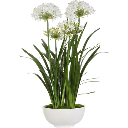 Purity Agapanthus Centerpiece by Uttermost in white. Made from polyester, plastic, polyfoam in a transitional style.