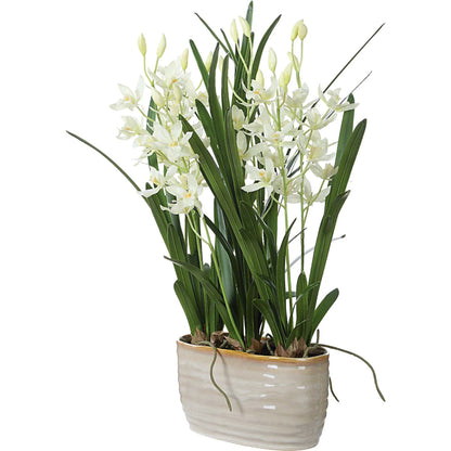 Ariana Orchid Planter by Uttermost in green. Made from polyester, plastic, polyfoam, ceramic in a transitional style.
