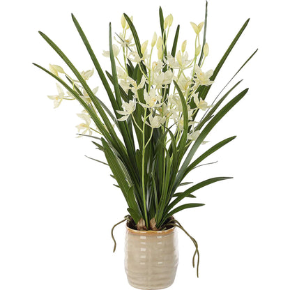 Ariana Orchid Planter by Uttermost in green. Made from polyester, plastic, polyfoam, ceramic in a transitional style.