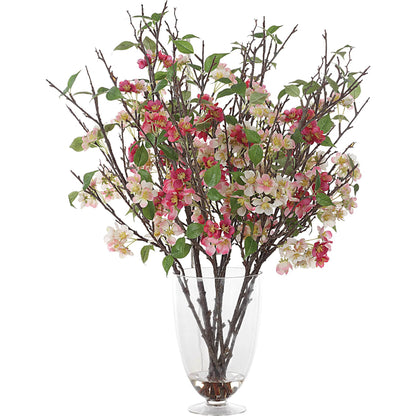 Spring Blooms Centerpiece by Uttermost in ivory. Made from polyester, plastic, polyfoam, glass in a transitional style.
