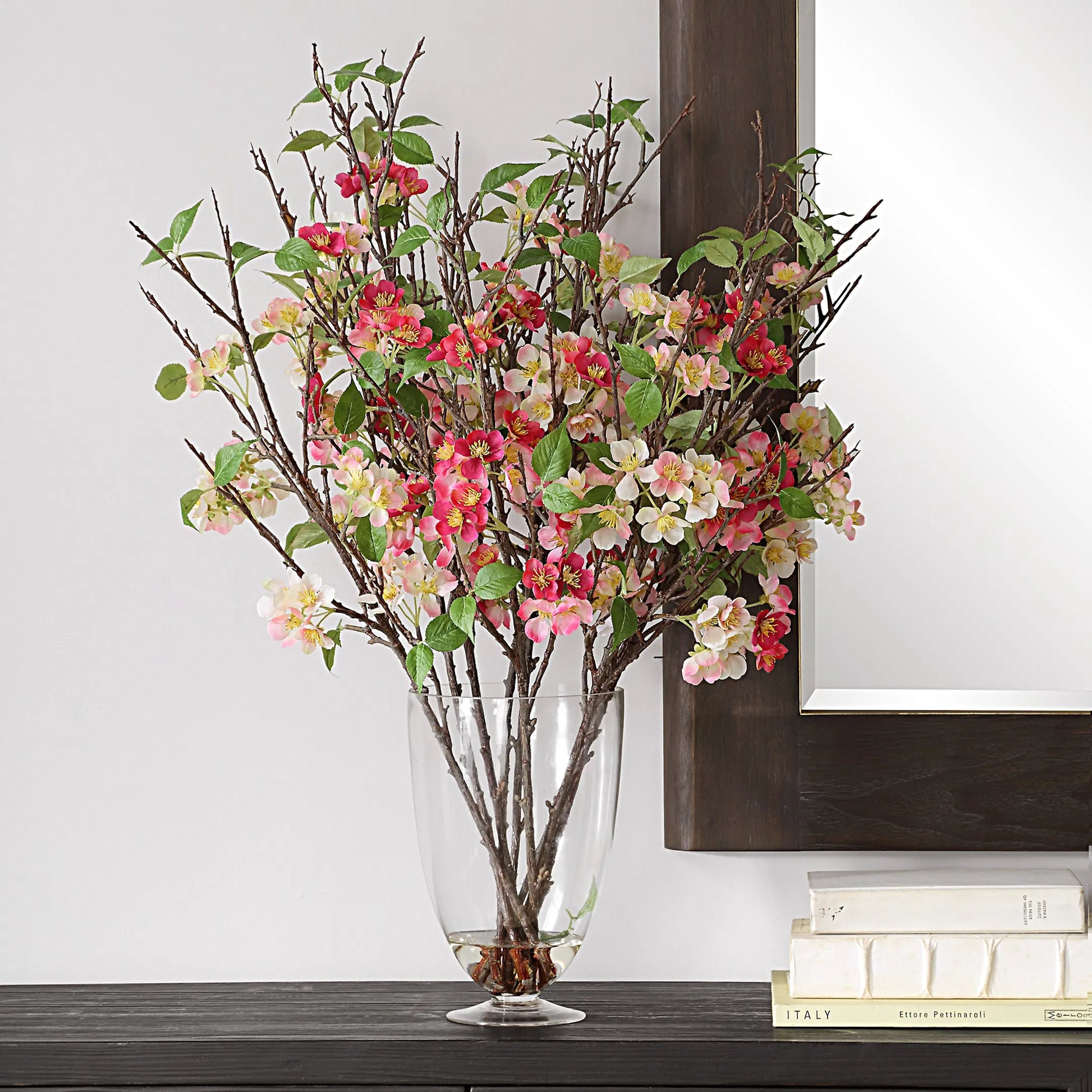 Spring Blooms Centerpiece by Uttermost in ivory. Made from polyester, plastic, polyfoam, glass in a transitional style.