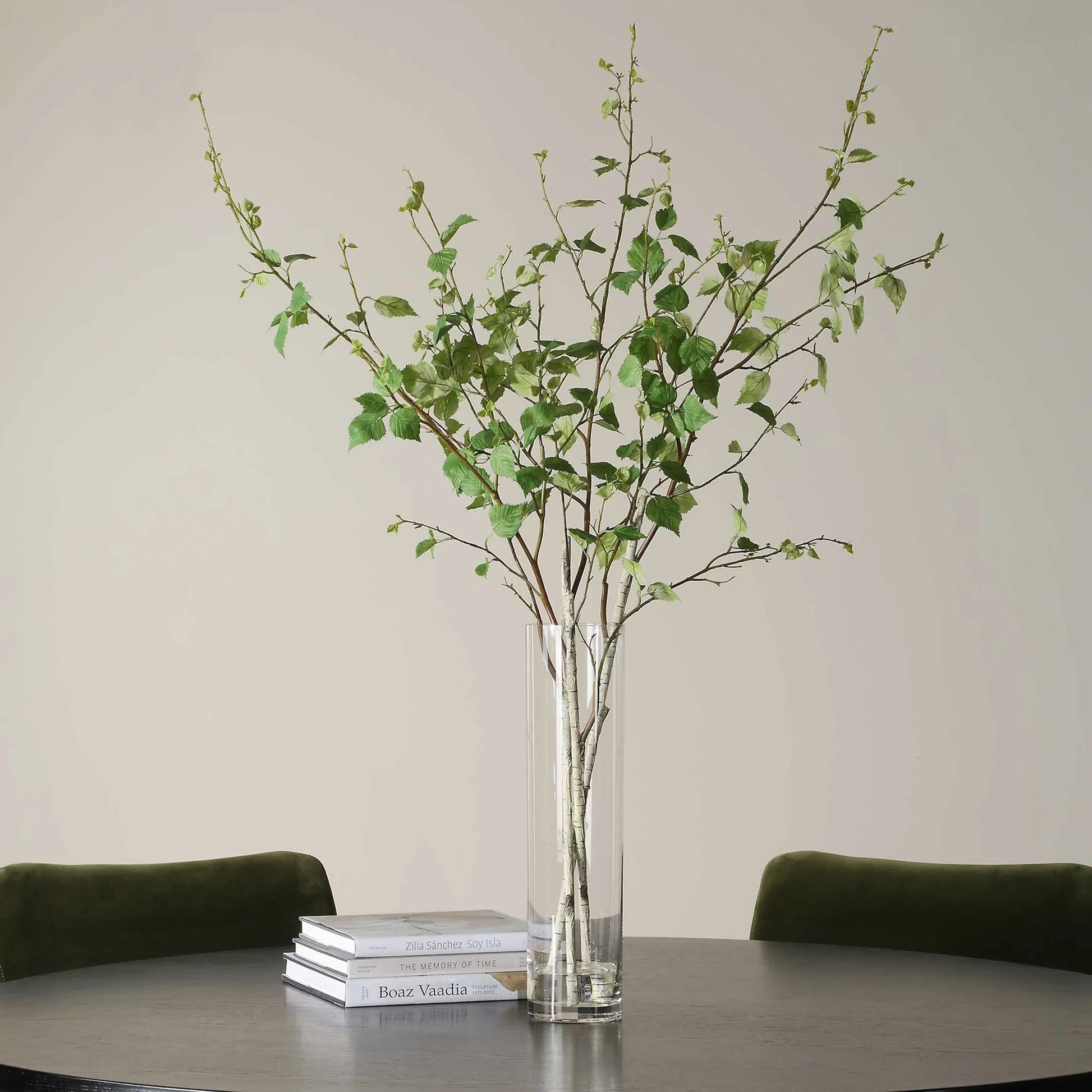Nigra Birch Vase Centerpiece by Uttermost in clear. Made from polyester, plastic, glass in a transitional style.