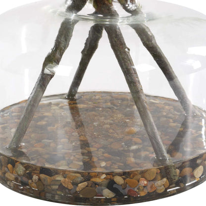 Woodland Fern Centerpiece by Uttermost in clear. Made from plastic, glass in a transitional style.