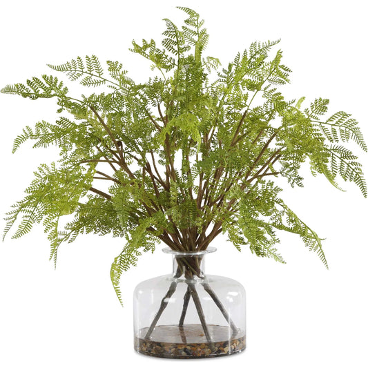 Woodland Fern Centerpiece by Uttermost in clear. Made from plastic, glass in a unique style.