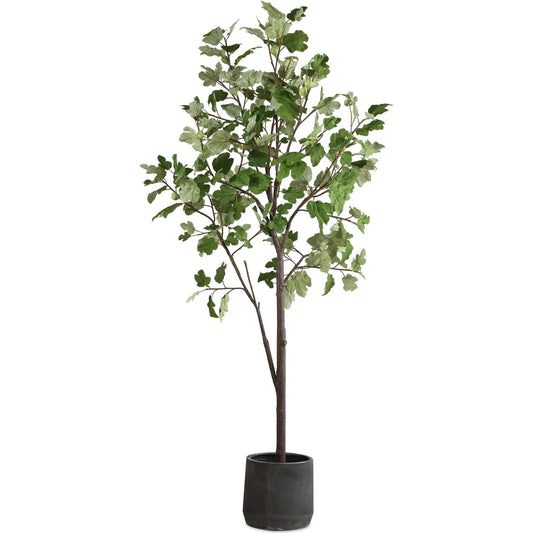 Eden Potted Fig Tree by Uttermost in black. Made from polyester, plastic, resin in a unique style.