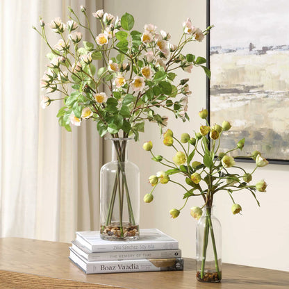 Tranquility Lenten Rose Bouquets by Uttermost in pink, yellow. Made from polyester, plastic, glass in a transitional style.