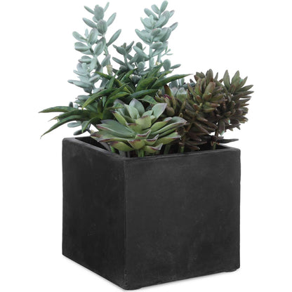 Greystone Indoor/Outdoor Succulent by Uttermost in green and black. Made from plastic, polyfoam, iron, cement in a unique style.