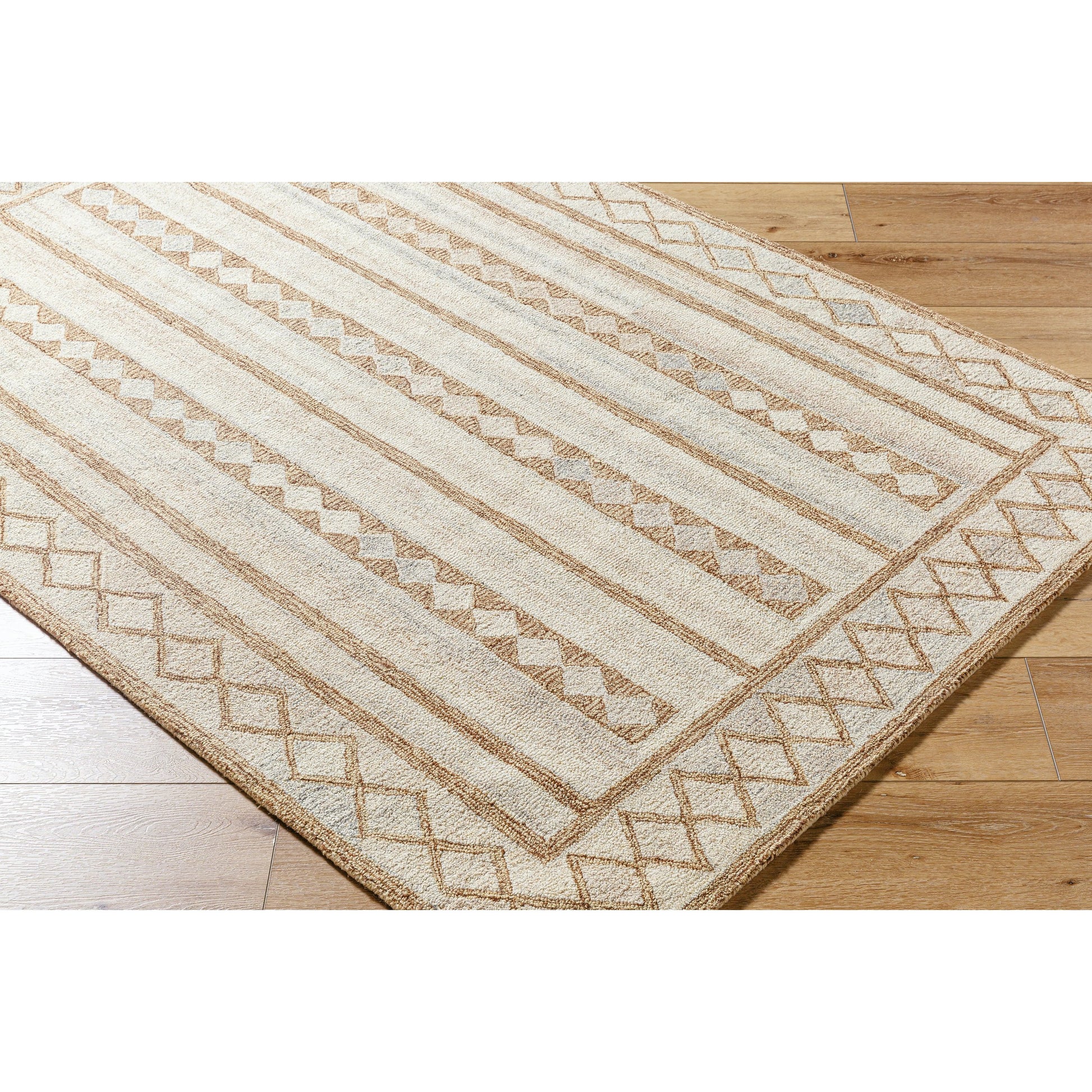 Bournemouth Rug - 531032 by Livabliss in ash, prairie dust, khaki, pearl. Made from wool in a unique style.