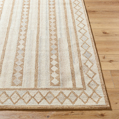 Bournemouth Rug - 531032 by Livabliss in ash, prairie dust, khaki, pearl. Made from wool in a unique style.