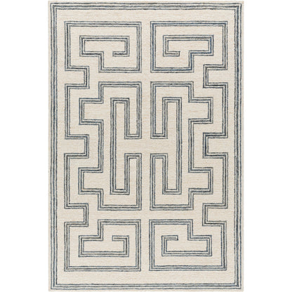 Bournemouth Rug - 531040 by Livabliss in light silver, metallic - silver, sage, nickel. Made from wool in a unique style.