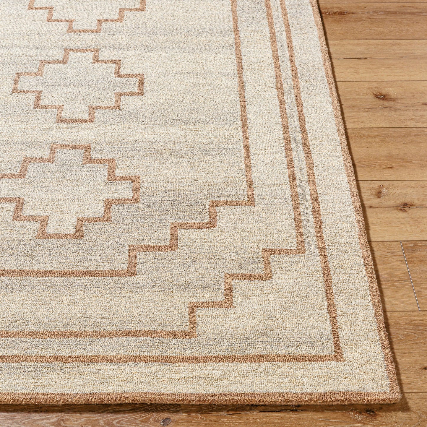 003 SI-2168069,SI-2168070,SI-2168071 | Closeup | Bournemouth Rug - 531056 by Livabliss in ash, prairie dust, khaki, pearl. Made from wool in a unique style.
