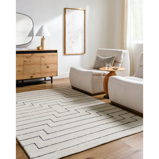 Bournemouth Rug - 531064 by Livabliss in off-white. Made from wool in a unique style.