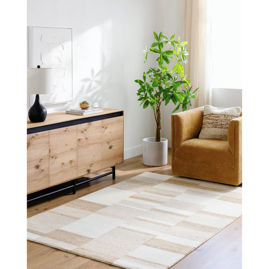 Bournemouth Rug - 531104 by Livabliss in pearl, off-white, ash, warm grey. Made from wool in a unique style.