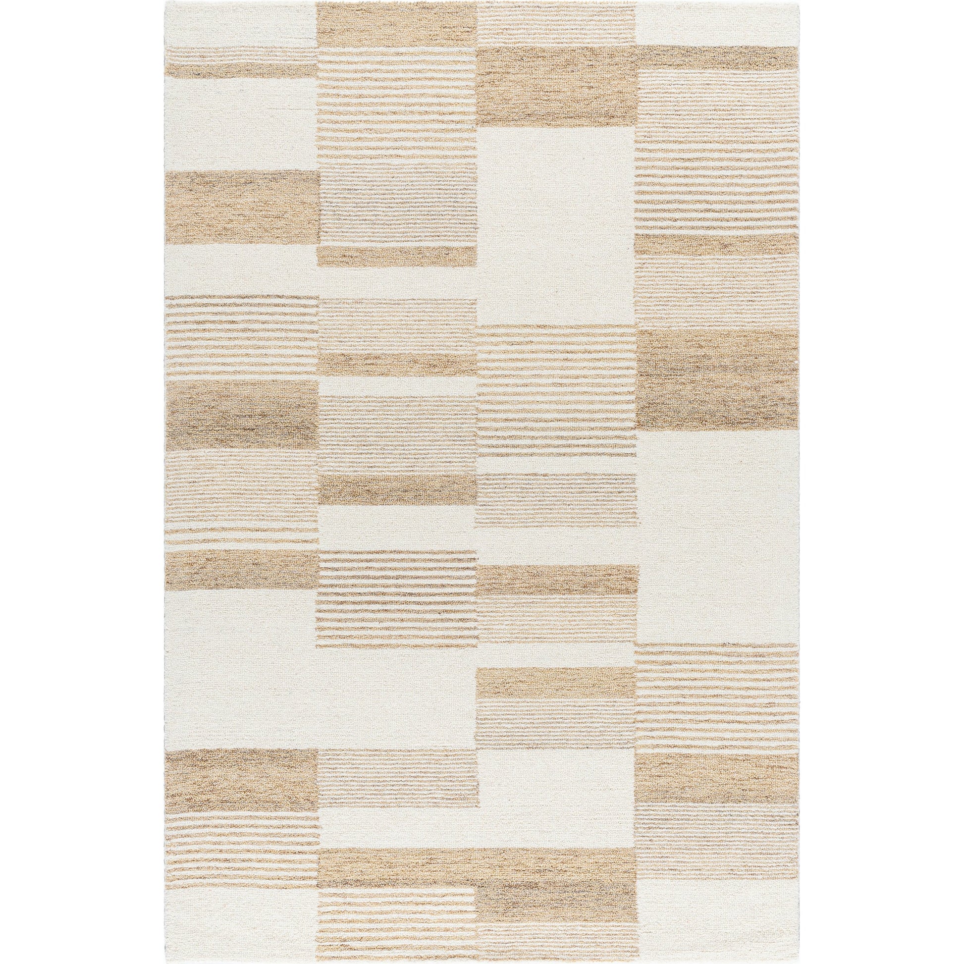 Bournemouth Rug - 531104 by Livabliss in pearl, off-white, ash, warm grey. Made from wool in a unique style.