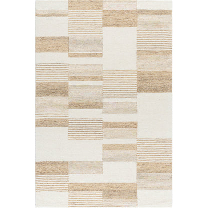 Bournemouth Rug - 531104 by Livabliss in pearl, off-white, ash, warm grey. Made from wool in a unique style.