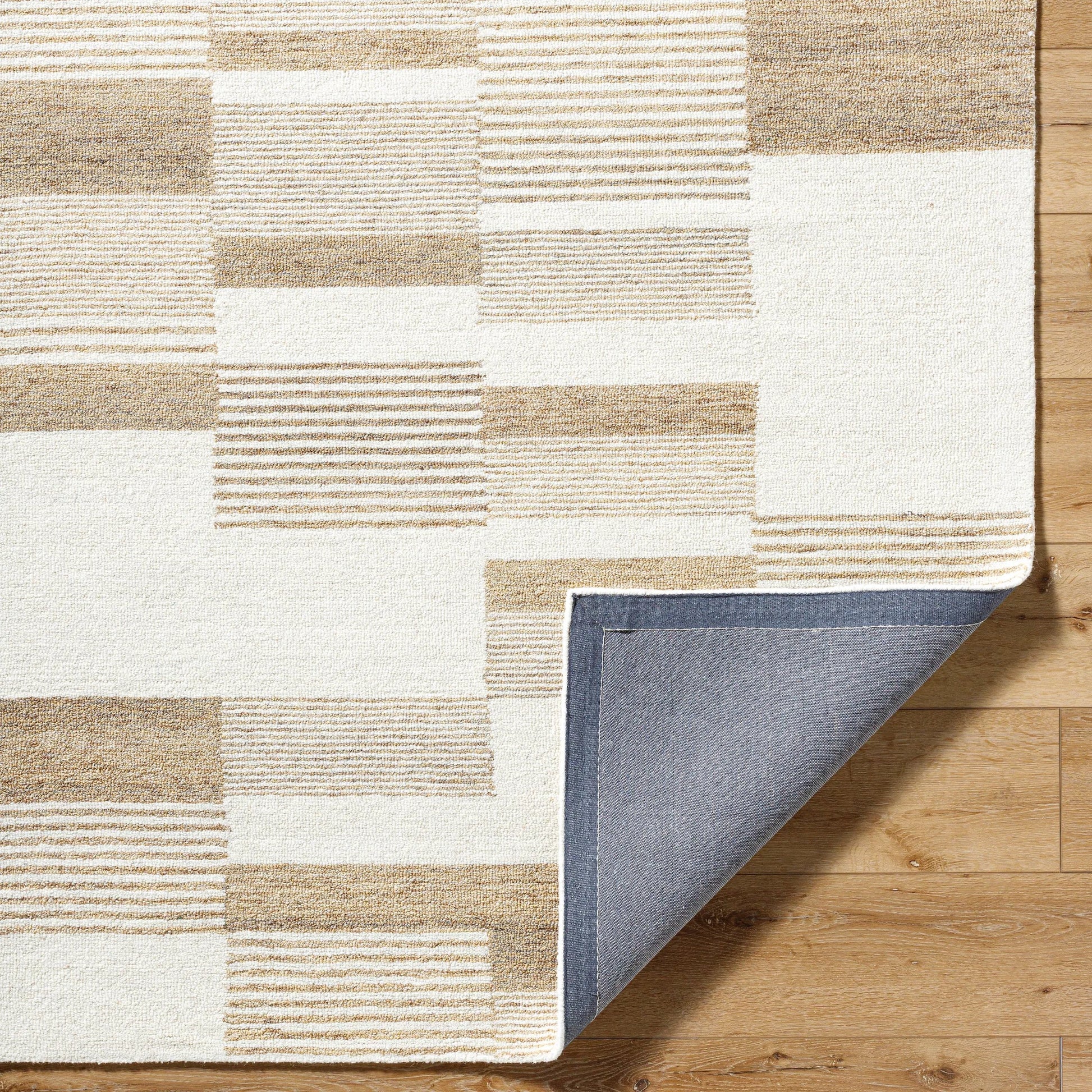 Bournemouth Rug - 531104 by Livabliss in pearl, off-white, ash, warm grey. Made from wool in a unique style.