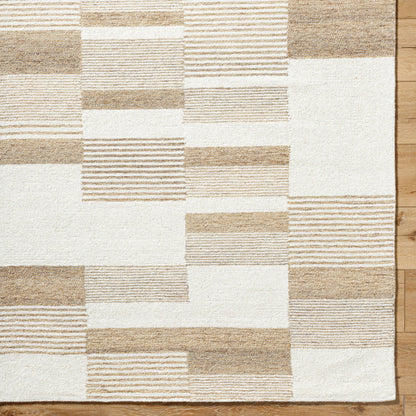 Bournemouth Rug - 531104 by Livabliss in pearl, off-white, ash, warm grey. Made from wool in a unique style.