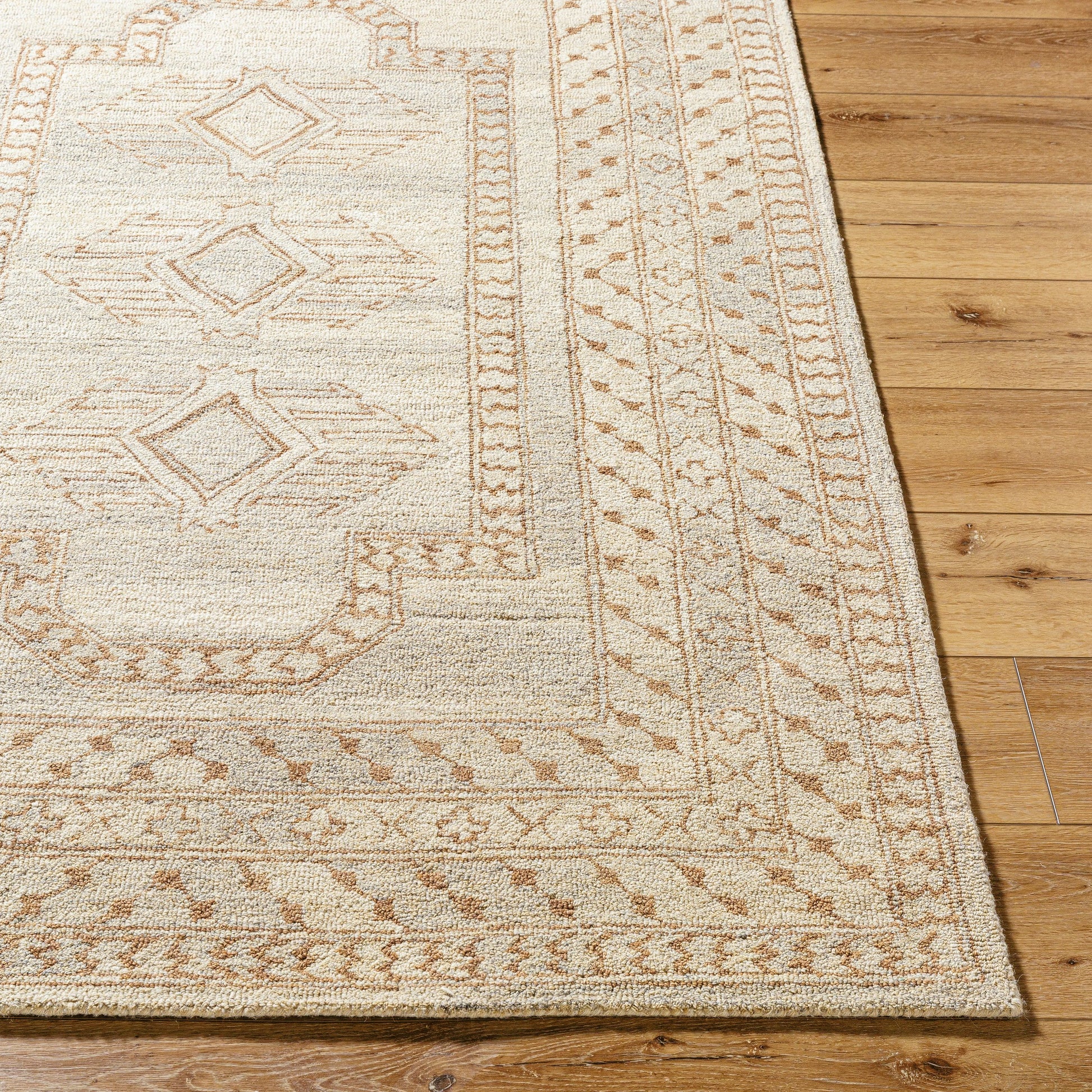 Bournemouth Rug - 531120 by Livabliss in natural, pearl, khaki, prairie dust. Made from wool in a unique style.
