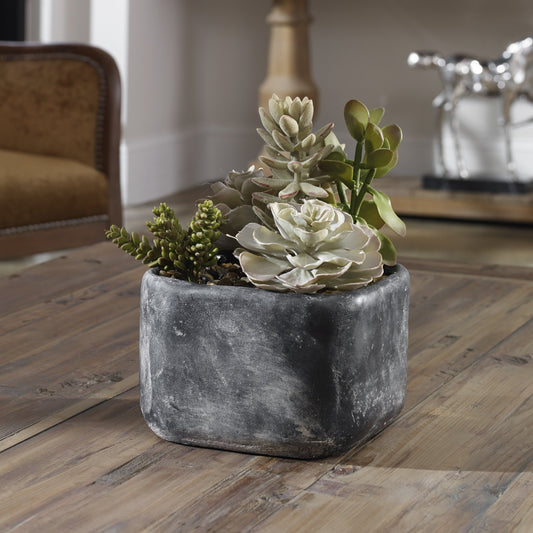 Alverio Desert Garden Succulents by Uttermost. Made from plastic, iron, glue, soil, cement in a cottage & farmhouse style.