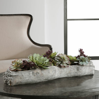 Charita Lush Succulents by Uttermost. Made from plastic, iron, glue, soil, cement in a cottage & farmhouse style.