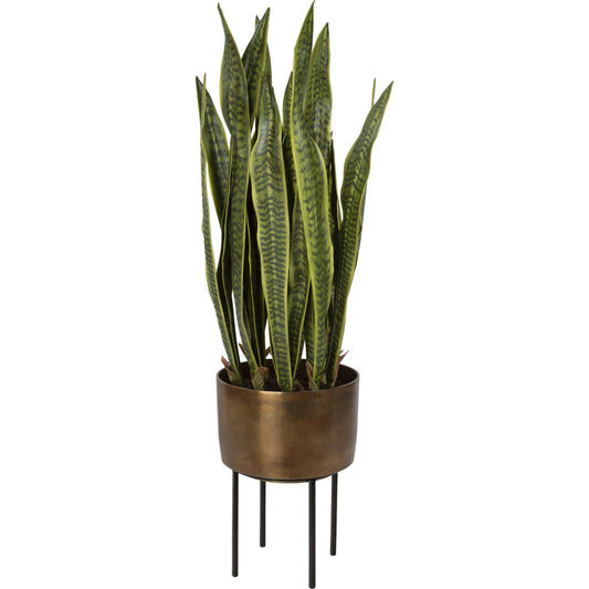 Fasita Planter by Uttermost in antique brass. Made from metal, iron, polyfoam, glue, soil in a modern style.