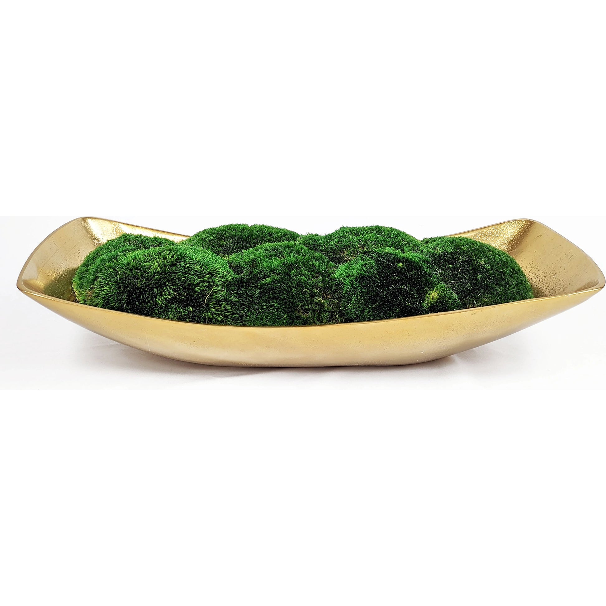 Venice Moss Centerpiece by Uttermost in brass. Made from aluminum, foam in a modern style.