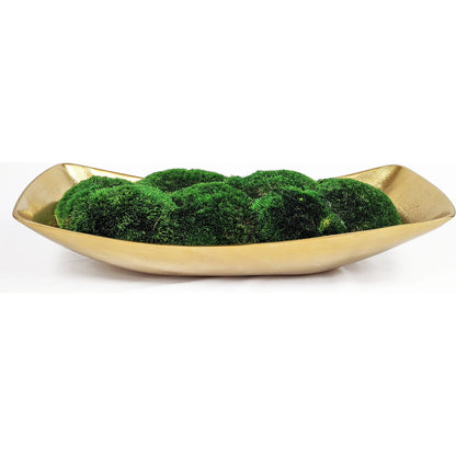 Venice Moss Centerpiece by Uttermost in brass. Made from aluminum, foam in a modern style.