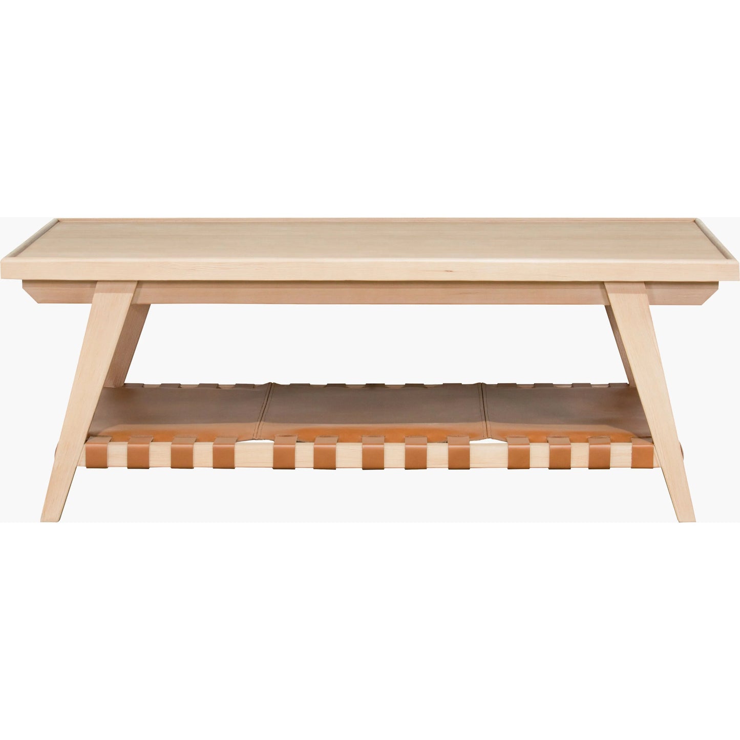 002 SI-2379501 | Additional Silo | Taft Coffee Table by Becki Owens x Surya in beige, brown. Made from hemlock, leather wrapped in a unique style.
