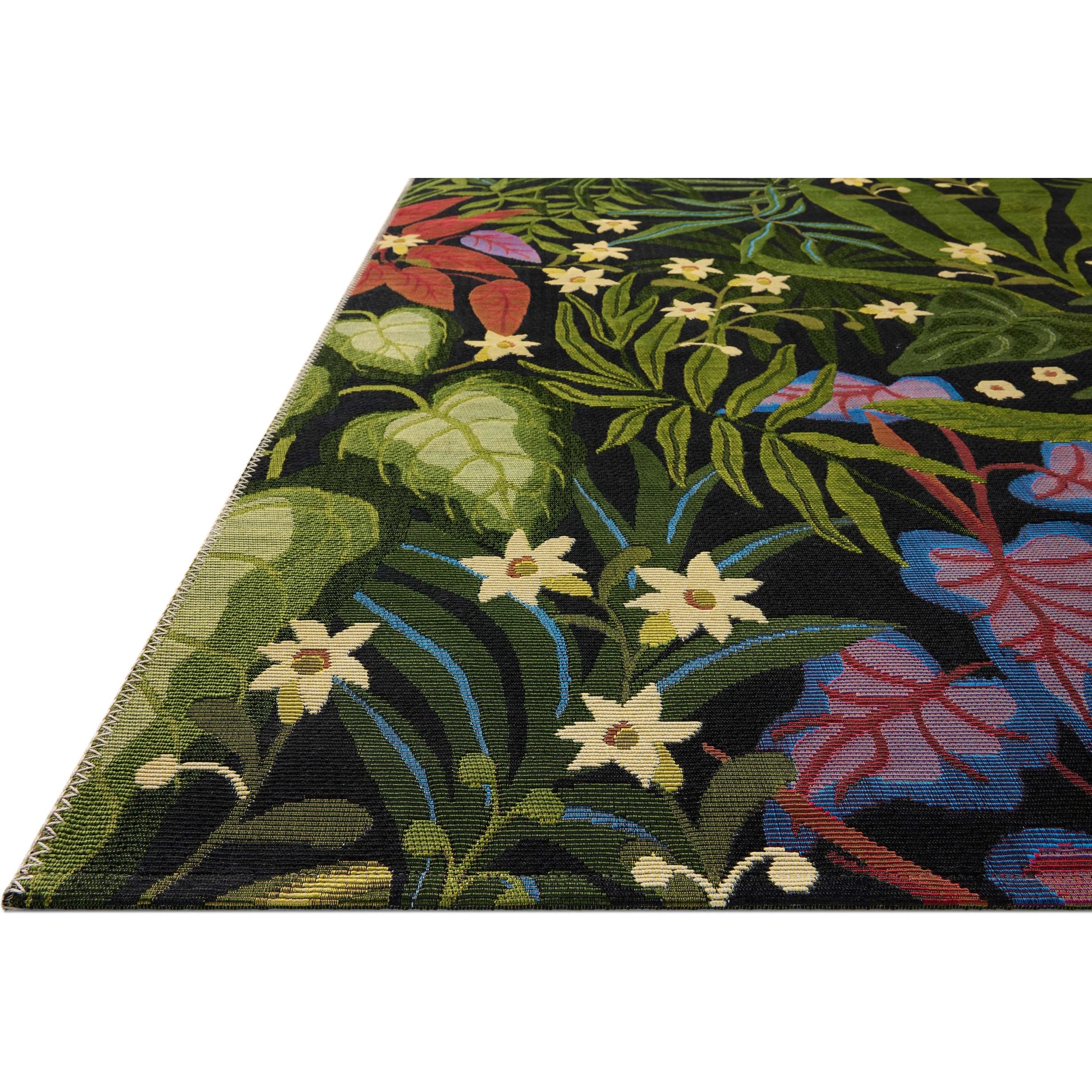 Botanical BOT-06 Indoor/Outdoor Rug by Loloi in onyx, multi. Made from polypropylene, polyester in a unique style.