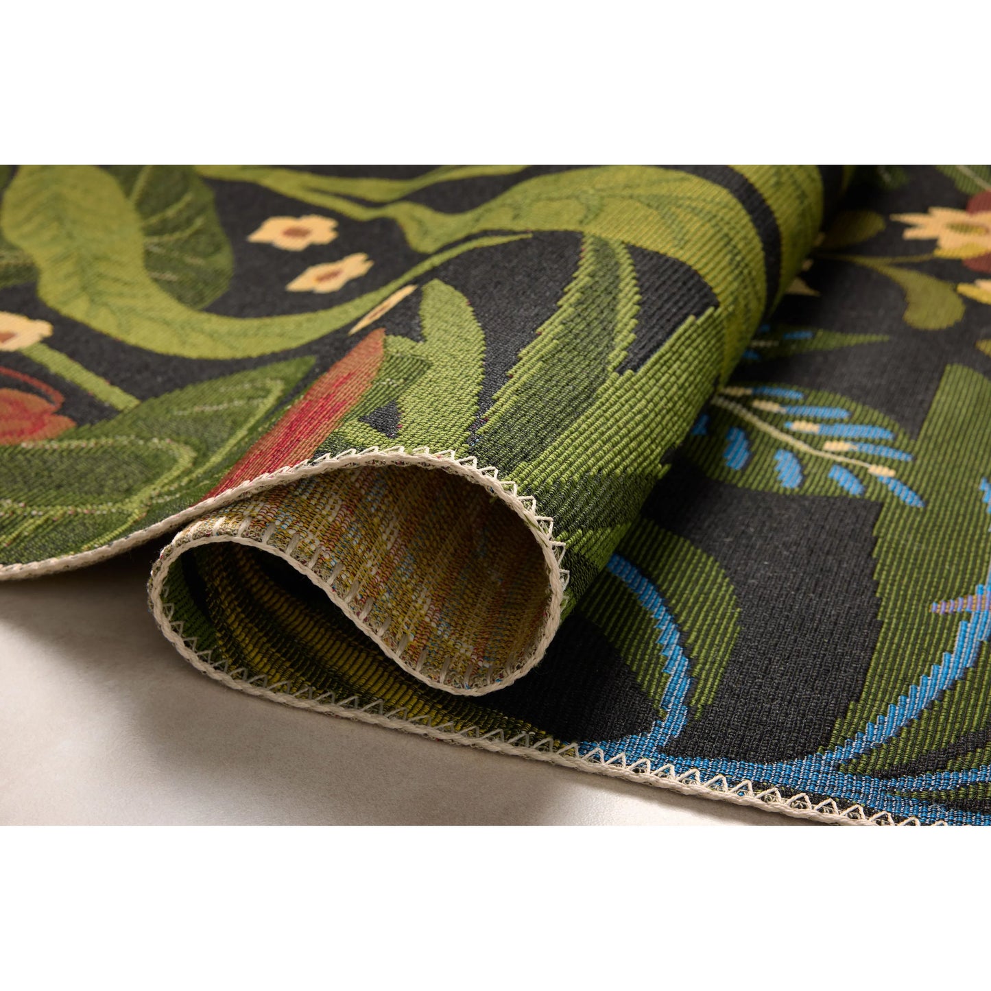 003 SI-2521351,SI-2521352,SI-2521353,SI-2521354,SI-2521355,SI-2521356,SI-2521357,SI-2521358,SI-2521359,SI-2521360 | Closeup | Botanical BOT-06 Indoor/Outdoor Rug by Loloi in onyx, multi. Made from polypropylene, polyester in a unique style.