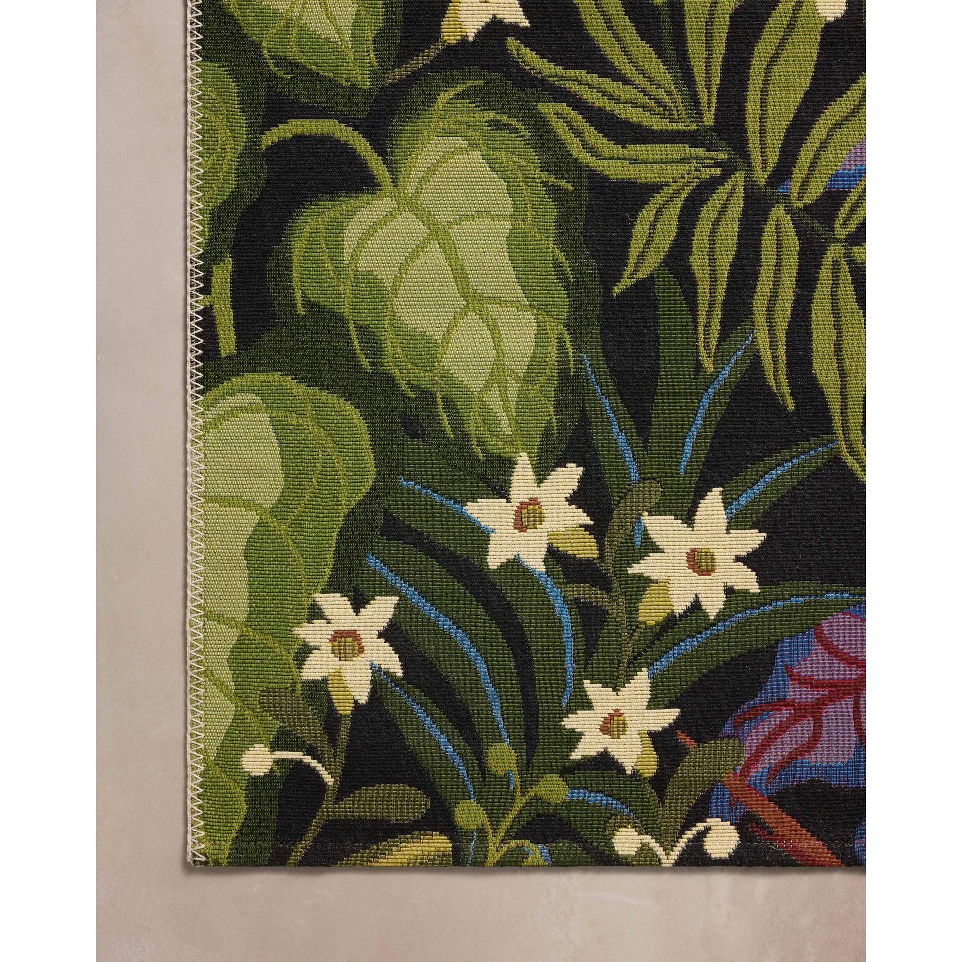 Botanical BOT-06 Indoor/Outdoor Rug by Loloi in onyx, multi. Made from polypropylene, polyester in a unique style.