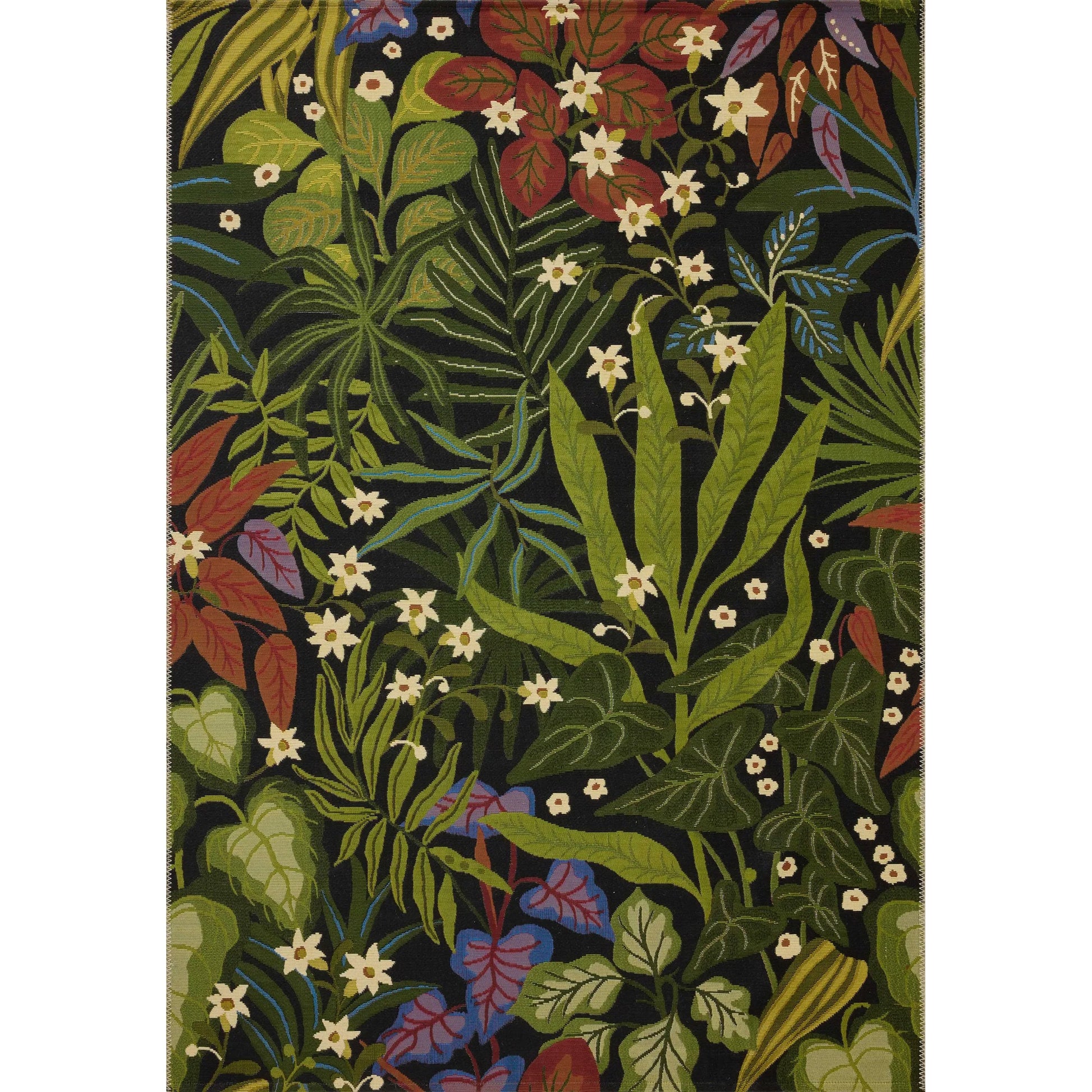 Botanical BOT-06 Indoor/Outdoor Rug by Loloi in onyx, multi. Made from polypropylene, polyester in a unique style.