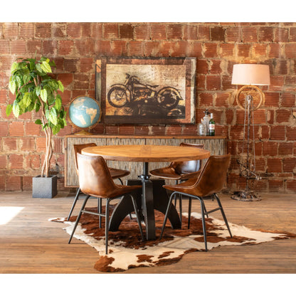 Brisbane Leather Dining Chair by World Interiors. Made from unique in a traditional style.