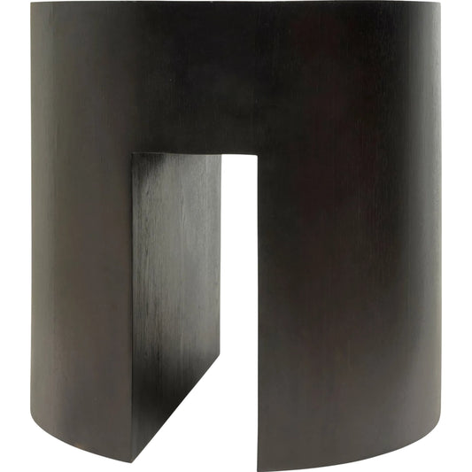 Whittier End Table by Becki Owens x Surya in lacquered. Made from oak veneer in a unique style.