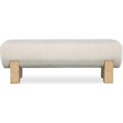Retreat Bed Bench by Hooker Furniture in neo cream and dune. Made from wood, fabric 85% polyester, 10% acrylic, 5% cotton in a modern style.