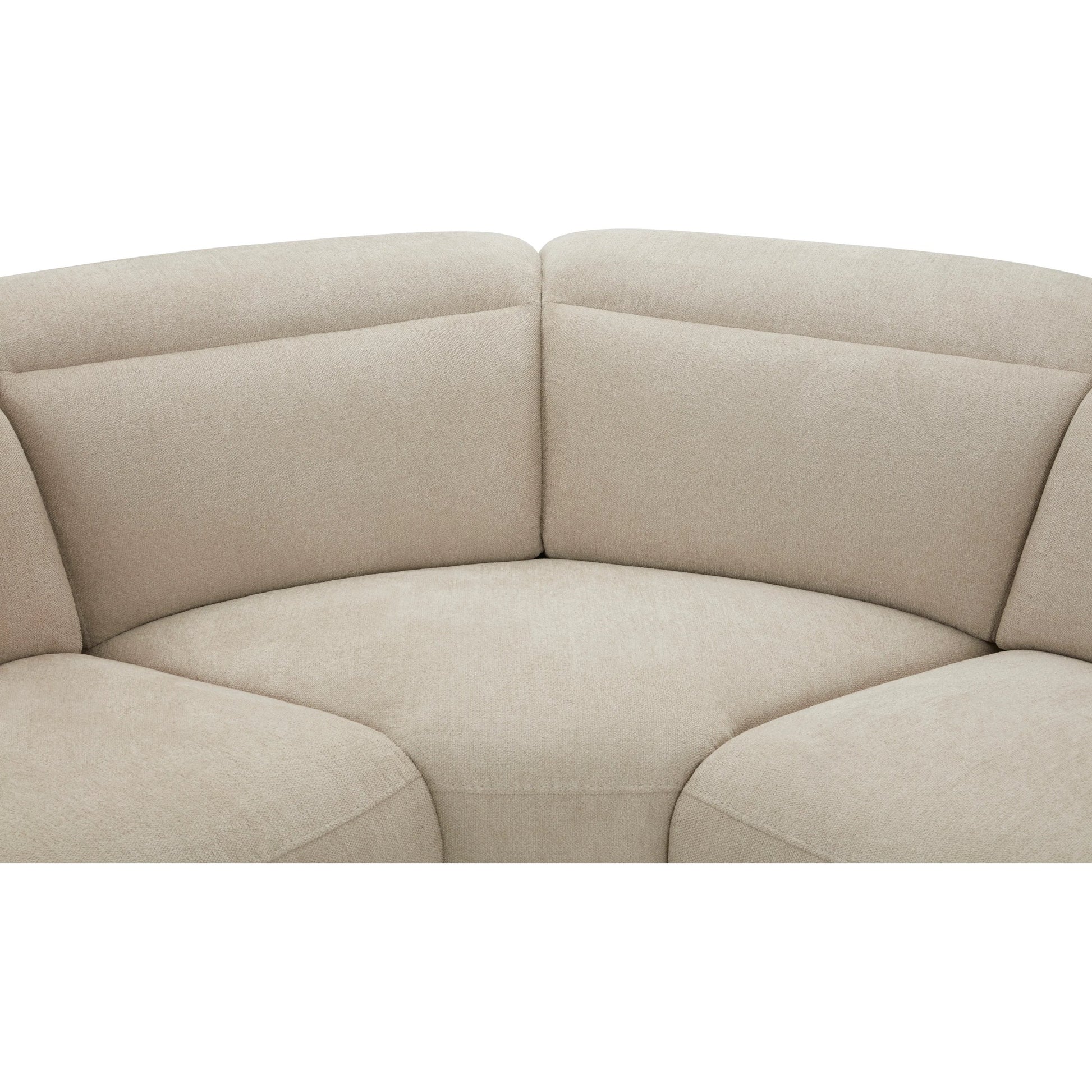 Lloyd Sectional by Becki Owens x Surya in beige. Made from polyester, plywood, foam in a transitional style.