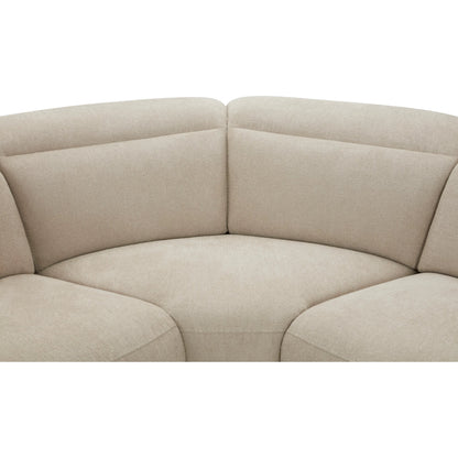 Lloyd Sectional by Becki Owens x Surya in beige. Made from polyester, plywood, foam in a transitional style.