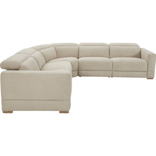 Lloyd Sectional by Becki Owens x Surya in beige. Made from polyester, plywood, foam in a unique style.