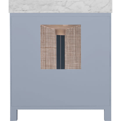 Boyd Bath Vanity by Worlds Away. Made from hardwood solids, mdf, caning, metal, carrara marble, porcelain in a coastal style.