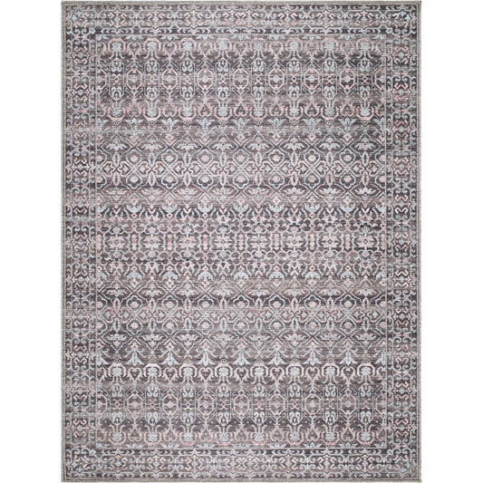 000 SI-2632452,SI-2632454,SI-2632455,SI-2632457 | Primary Silo | Zafira BOZF-2301 Rug by Becki Owens x Livabliss in slate gray, dusty rose, ivory, charcoal, soft taupe. Made from polyester in a unique style.