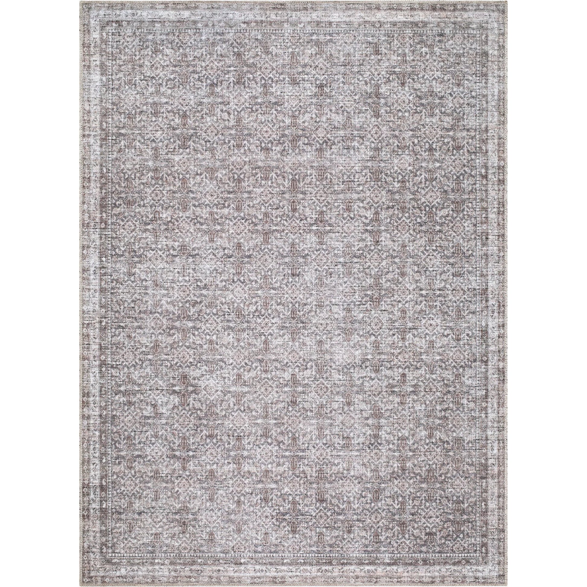 Zafira BOZF-2302 Rug by Becki Owens x Livabliss in taupe, ivory, slate gray.. Made from polyester in a unique style.