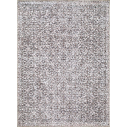 Zafira BOZF-2302 Rug by Becki Owens x Livabliss in taupe, ivory, slate gray.. Made from polyester in a unique style.