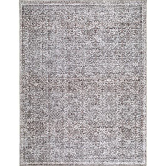 Zafira BOZF-2302 Rug by Becki Owens x Livabliss in taupe, ivory, slate gray.. Made from polyester in a unique style.