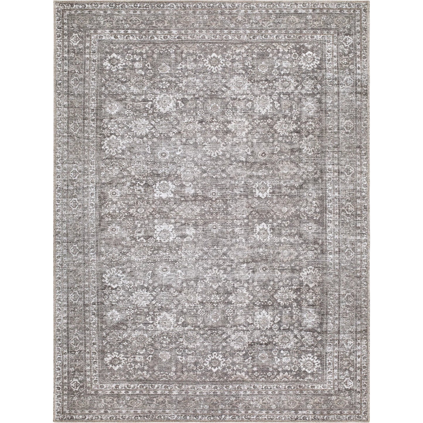 000 SI-2632464,SI-2632466,SI-2632467,SI-2632469 | Primary Silo | Zafira BOZF-2303 Rug by Becki Owens x Livabliss in pewter, ash gray, ivory. Made from polyester in a unique style.