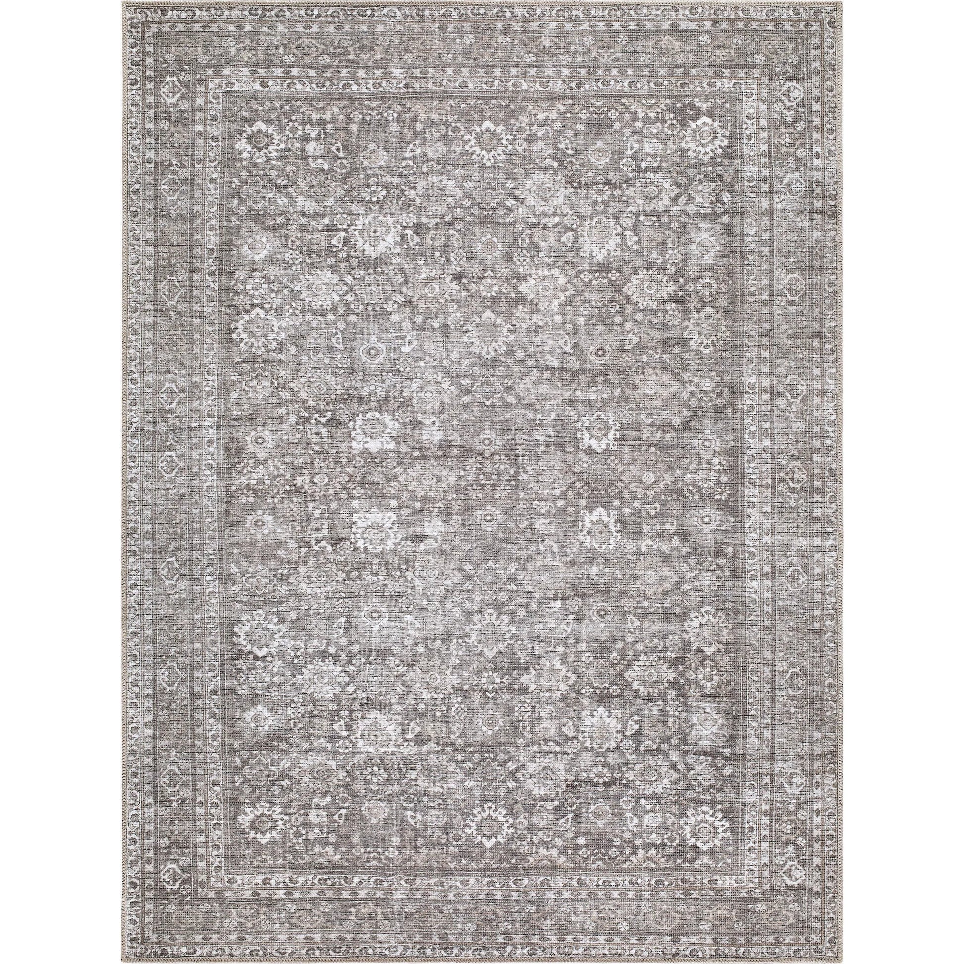 Zafira BOZF-2303 Rug by Becki Owens x Livabliss in pewter, ash gray, ivory. Made from polyester in a unique style.