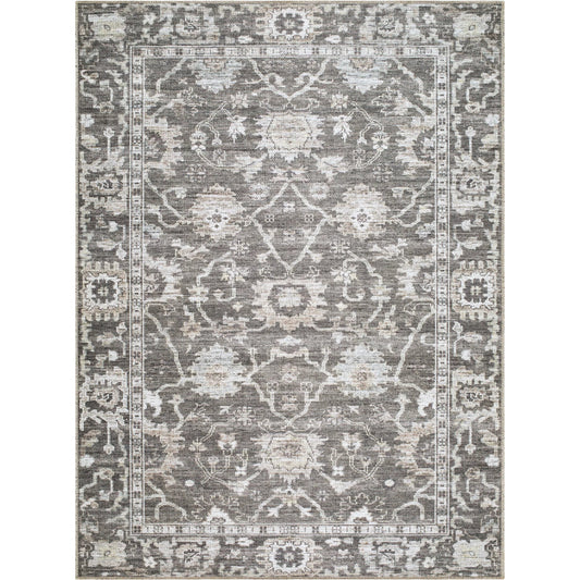 000 SI-2632476,SI-2632478,SI-2632479,SI-2632481 | Primary Silo | Zafira BOZF-2305 Rug by Becki Owens x Livabliss in charcoal, slate gray, ivory, silver.. Made from polyester in a unique style.