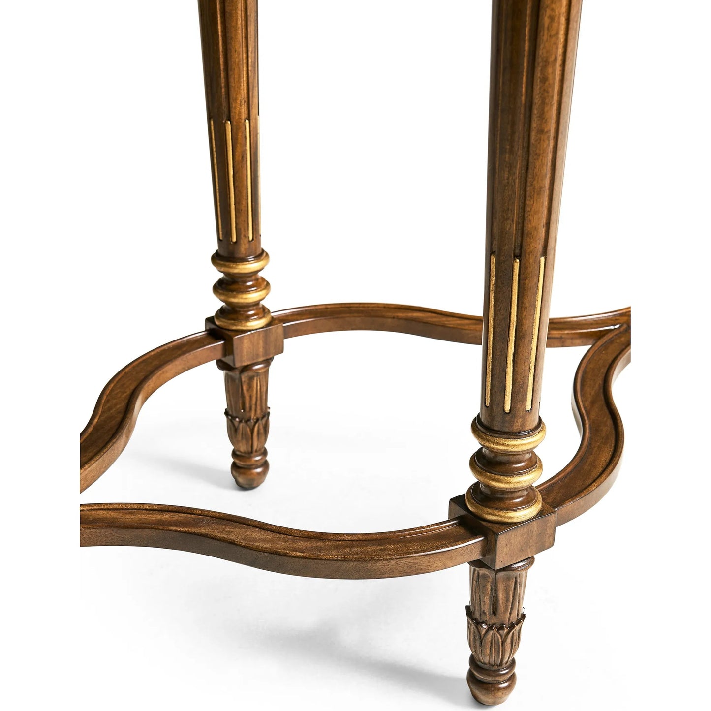 016 SI-2334504 | Closeup | Trianon Console Table by Jonathan Charles in oak leaf parquetry. Made from mahogany solids, various marquetry veneers, resin, brass in a traditional style.